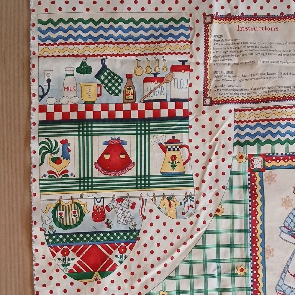 Debbie Mumm Apron/Oven Mitt/Pot Holder Fabric DIY